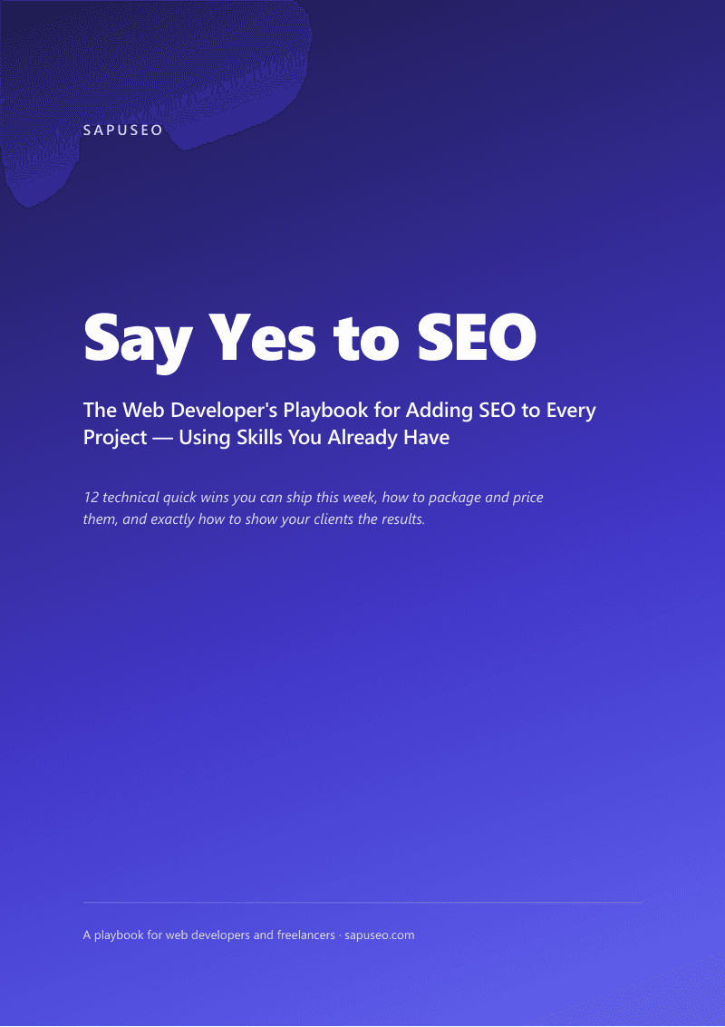 Say Yes to SEO playbook cover